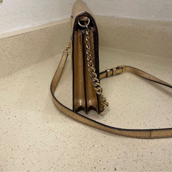 Michael Kors Gold Crossbody Handbag - Picture 4 of 7